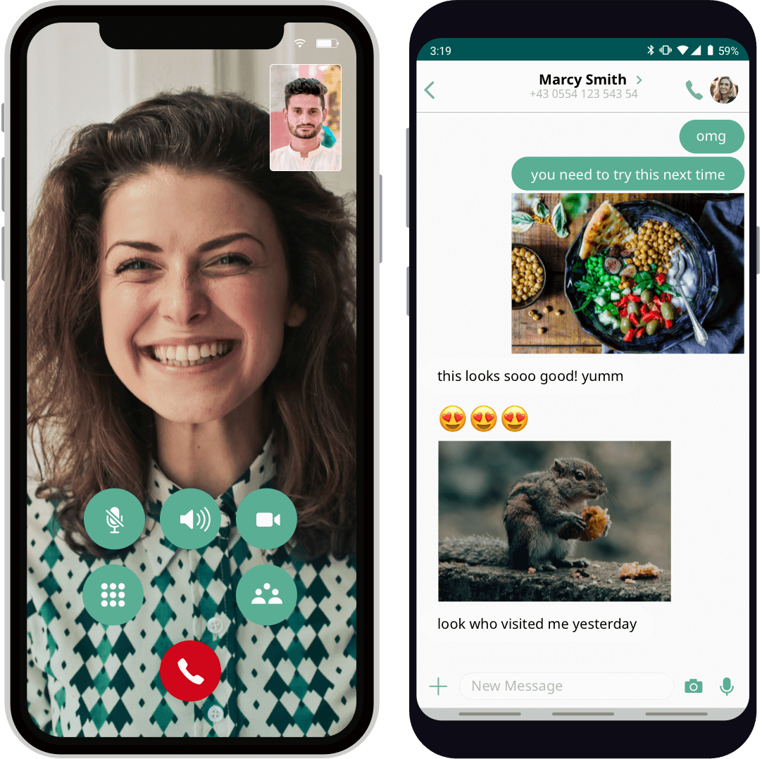 conNEXT app shown on two iPhones